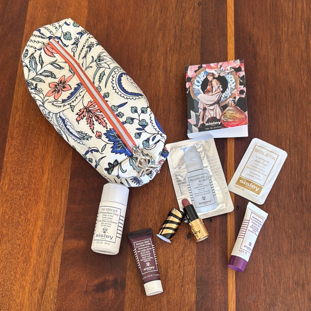 Sisley Floral Bag with Skincare Collection